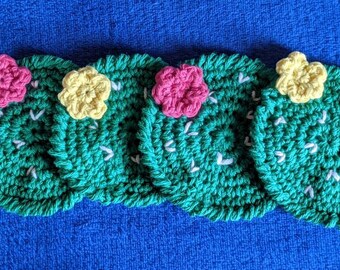 Crocheted Cactus Coasters