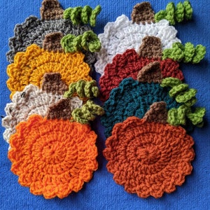 Crocheted Pumpkin Coasters