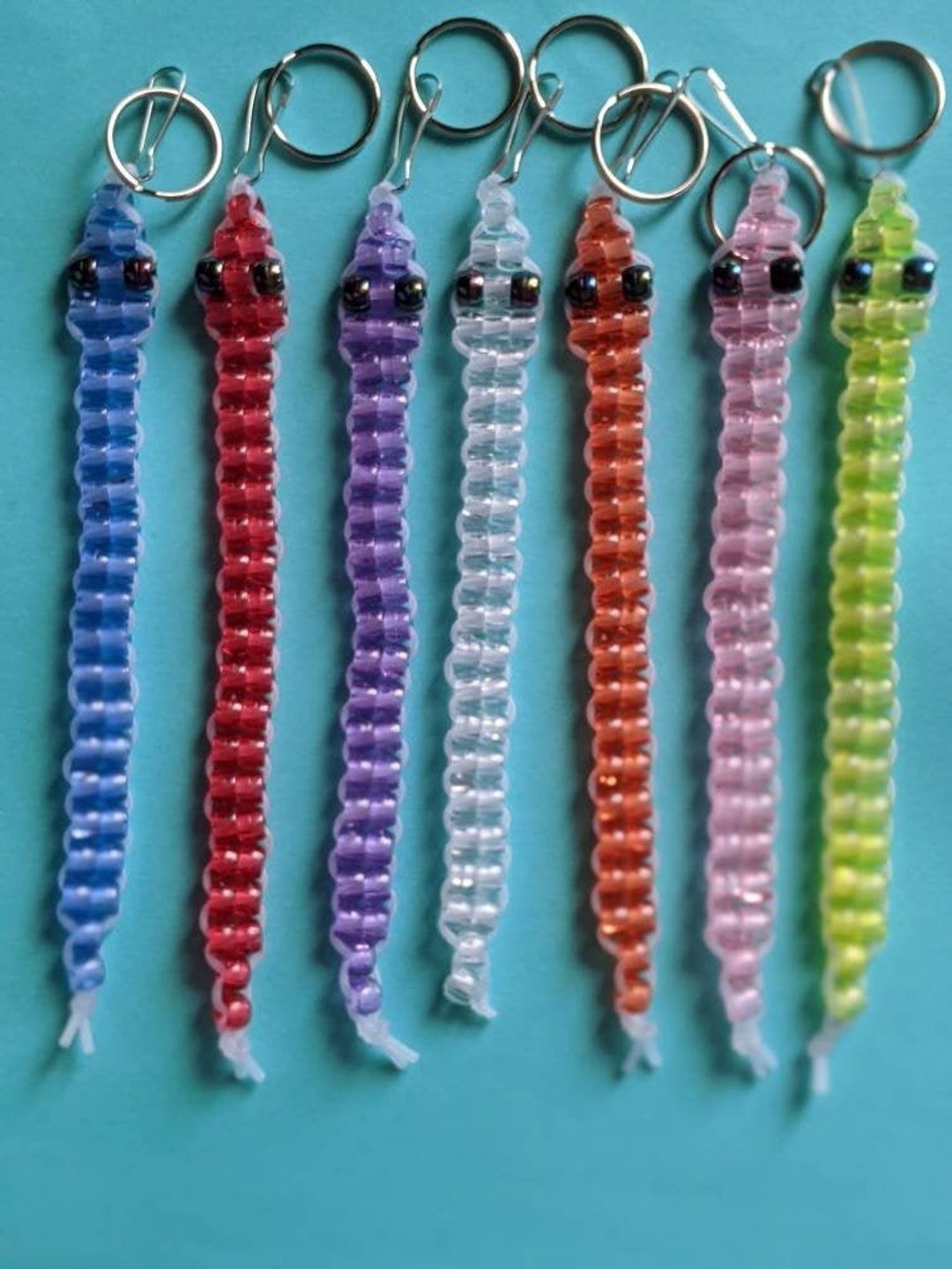 Snakes, Transparent Colored Keyrings - Etsy