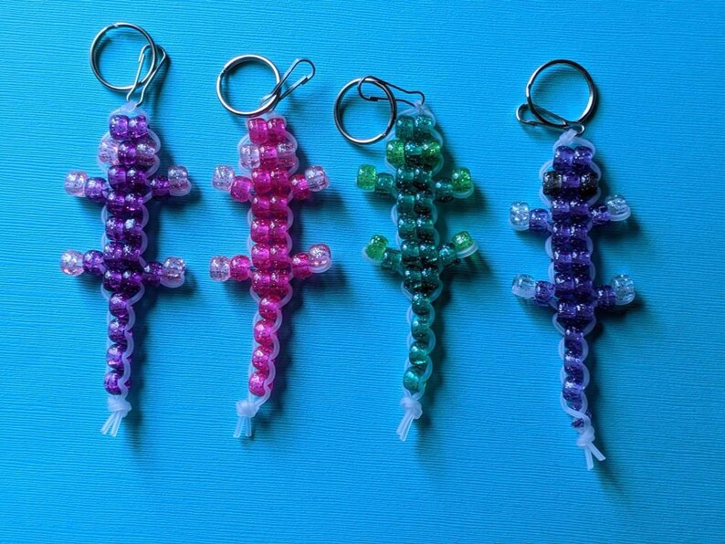 Mini Lizards-Glitter Colored Keyrings Mix/Match Any 2