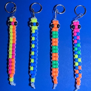 Neon Colored Snake Keyrings