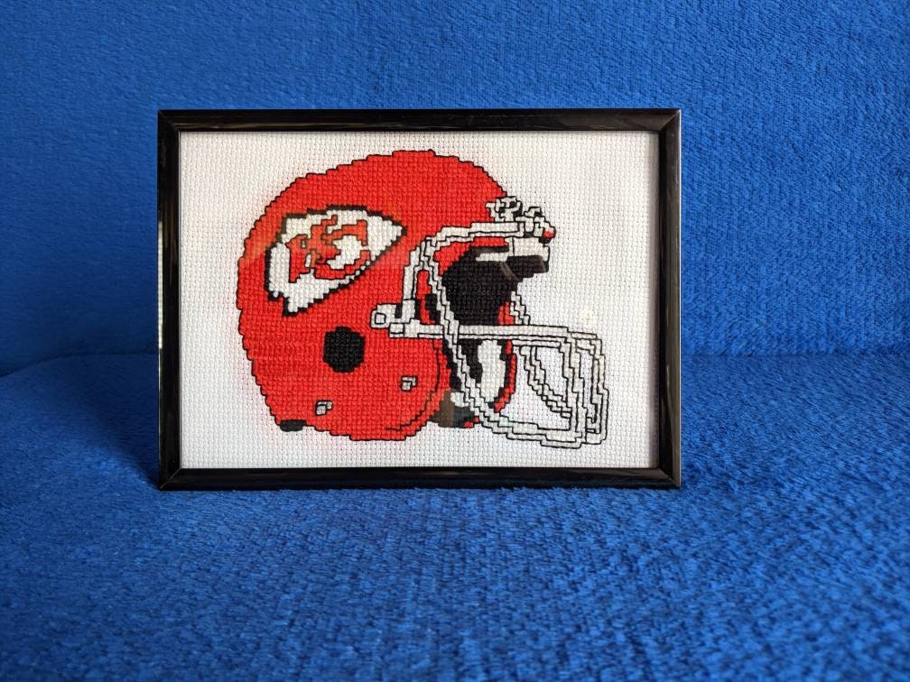 Crossstitched Kansas City Chiefs Helmet Etsy