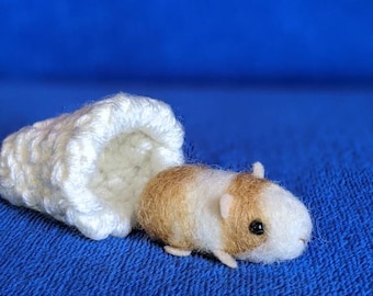 Needlefelt Micro Guinea Pig, Brown/Tan/White