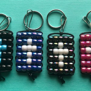 Inspirational Pearl Colored Pocket  Cross Keyrings/Keychains