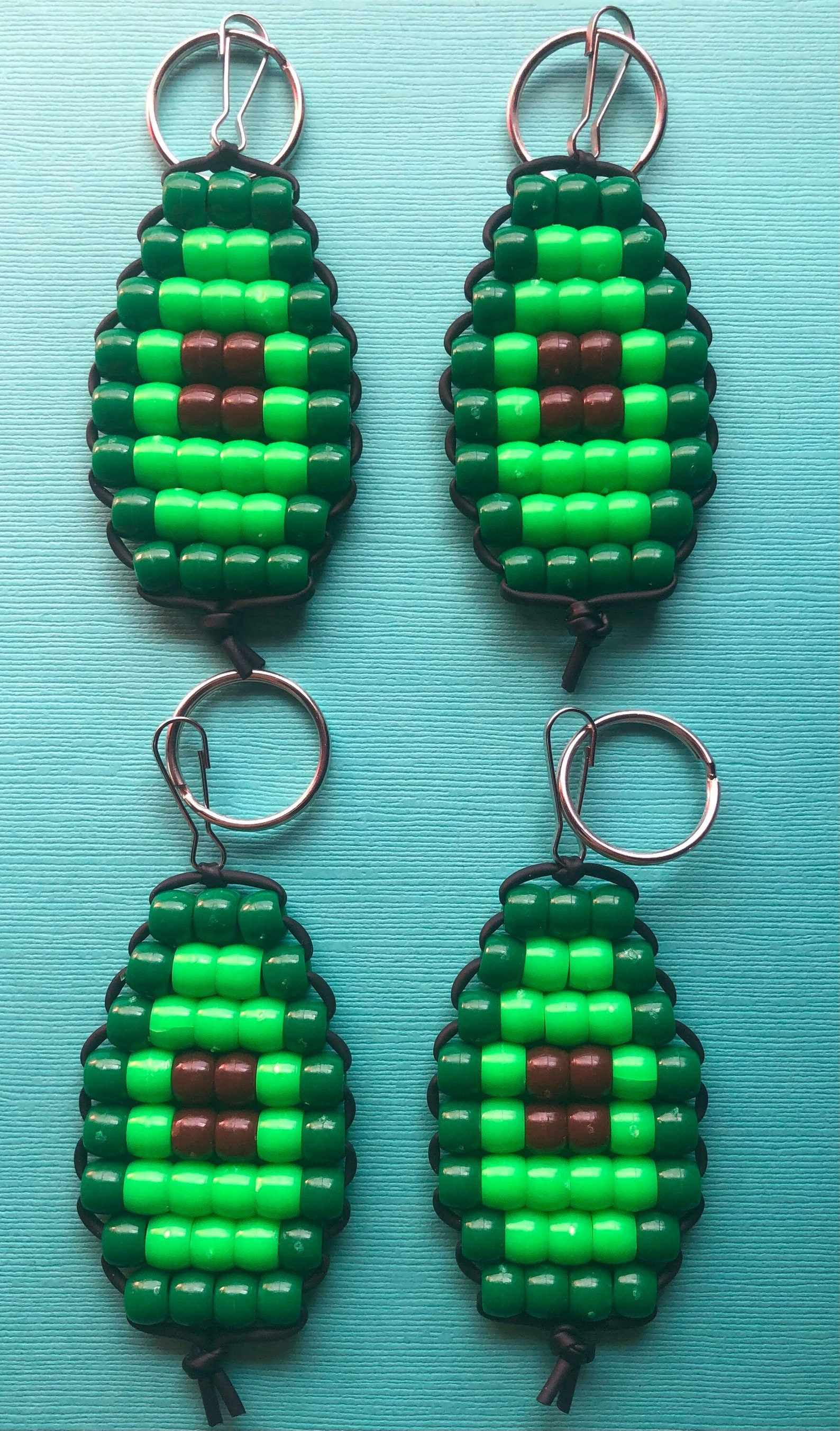 Set Of 2 Cute Avocado Keyrings - Kawaii Themed Accessory Gift