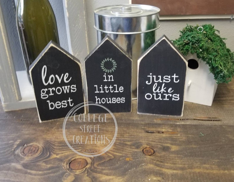 Love grows best in little houses just like ours DIY kit Free shipping DIY Craft night girls night