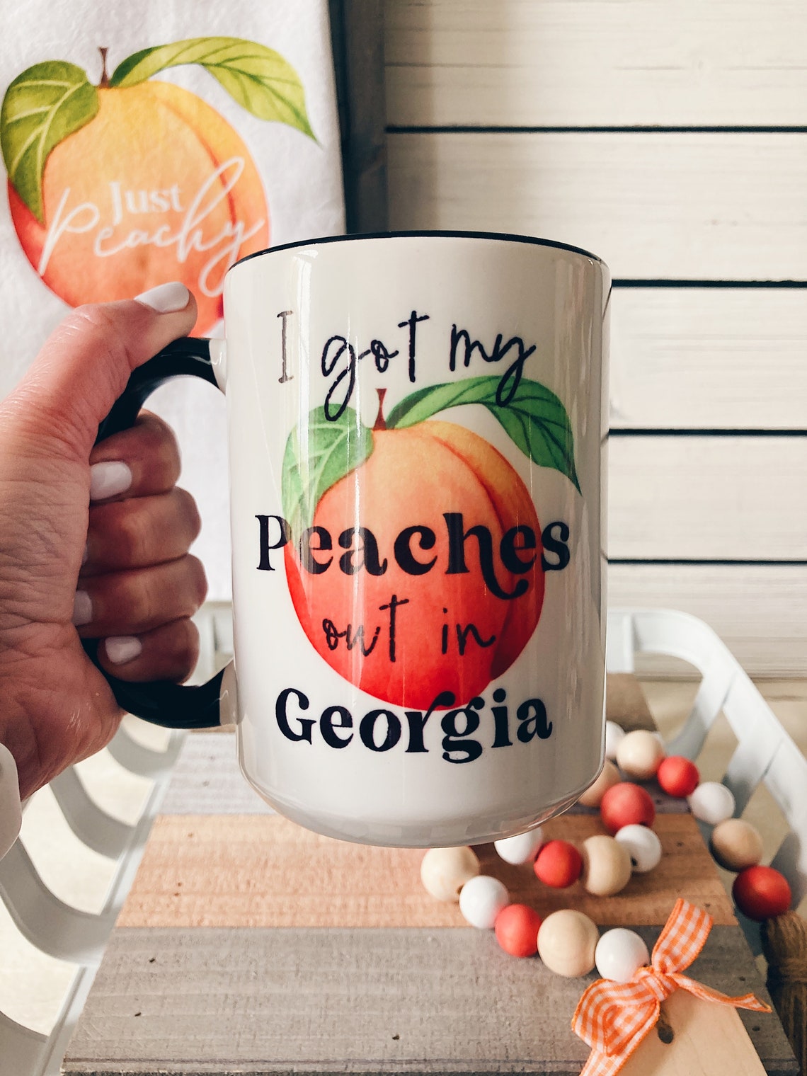 I Got My Peaches Out in Ceramic Mug Peach Mug Song Etsy