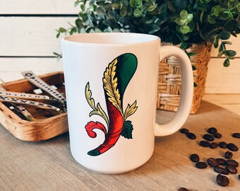 Scopa Ace of Clubs Coffee Mug: Italian Card Game, 15 oz