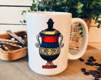 Scopa Ace of Cups Coffee Mug: Italian Playing Card Design (15 oz)