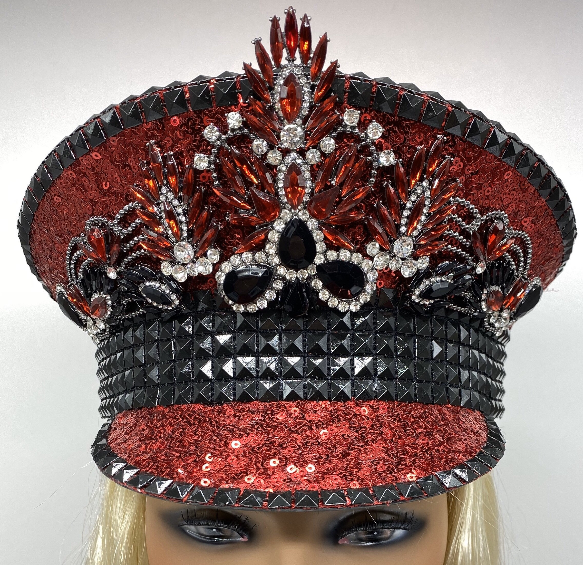 The “grand Master” Crystal Embellished Festival Captain Hat  display picture 3