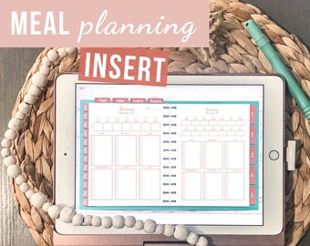 Weekly/Bi-weekly MEAL PLANNER Insert - PINK