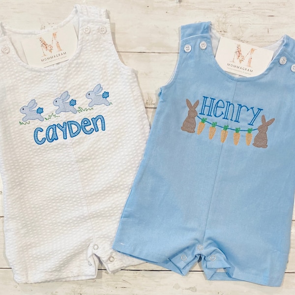 Personalized Easter Outfit, Baby Boy Easter Outfit, Monogrammed Easter Jon Jon, Outfit for Spring, Customized Romper, Baby Boy Clothing