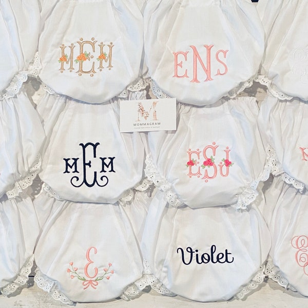 Baby Bloomers, Diaper Covers, Personalized Bloomers, Monogrammed Diaper Covers, Customized Baby Gift, Easter Basket Stuffer, Newborn Photos