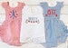 Patriotic Seersucker Baby Girl and Boy Sunsuits, 4th of July Outfit, Monogrammed Baby Girl and Boy Clothes, Personalized Baby Outfits 