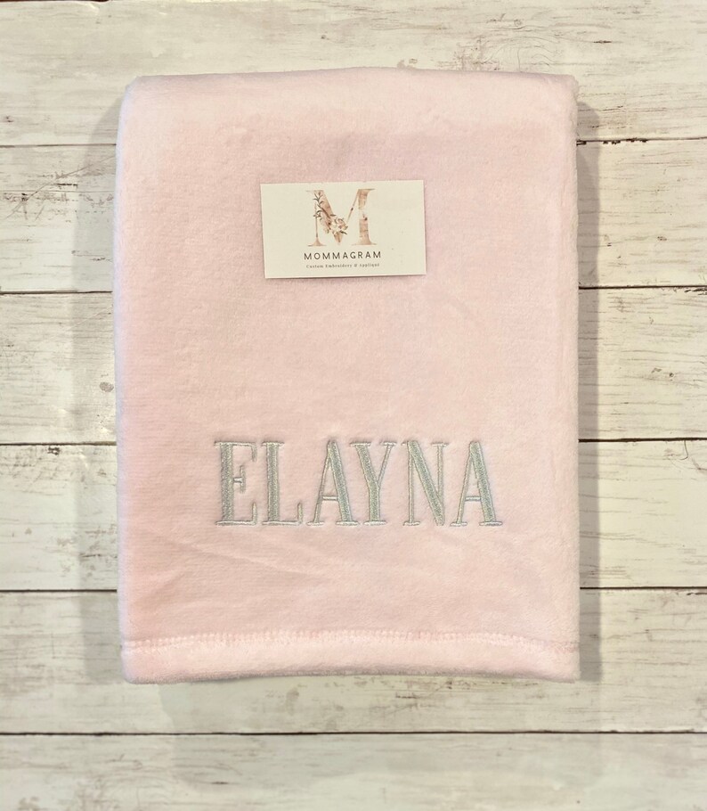 Personalized Soft Baby Blanket Soft Pink Baby Blanket Etsy