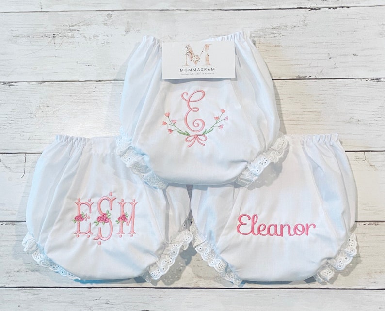 Monogrammed Baby Gifts Personalized Baby Bloomers – Monogrammed