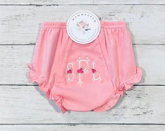 Inventory Closeout: Pink Baby Bloomers, Diaper Covers, Personalized Bloomers, Monogrammed Diaper Covers, Customized Baby Gift
