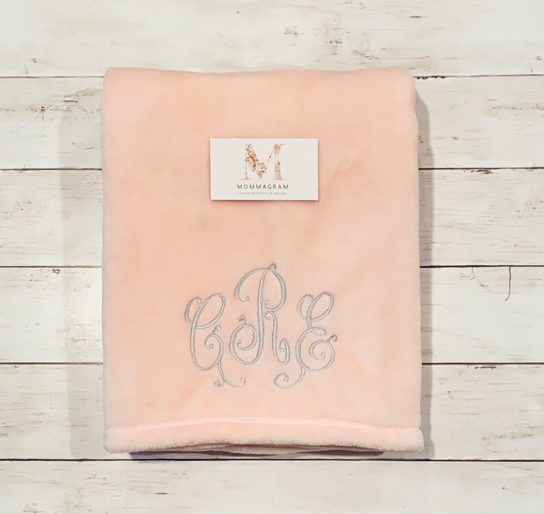 Personalized Soft Baby Blanket Soft Pink Baby Blanket Etsy
