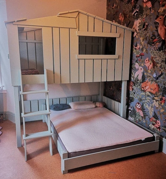 double bunk bed with steps