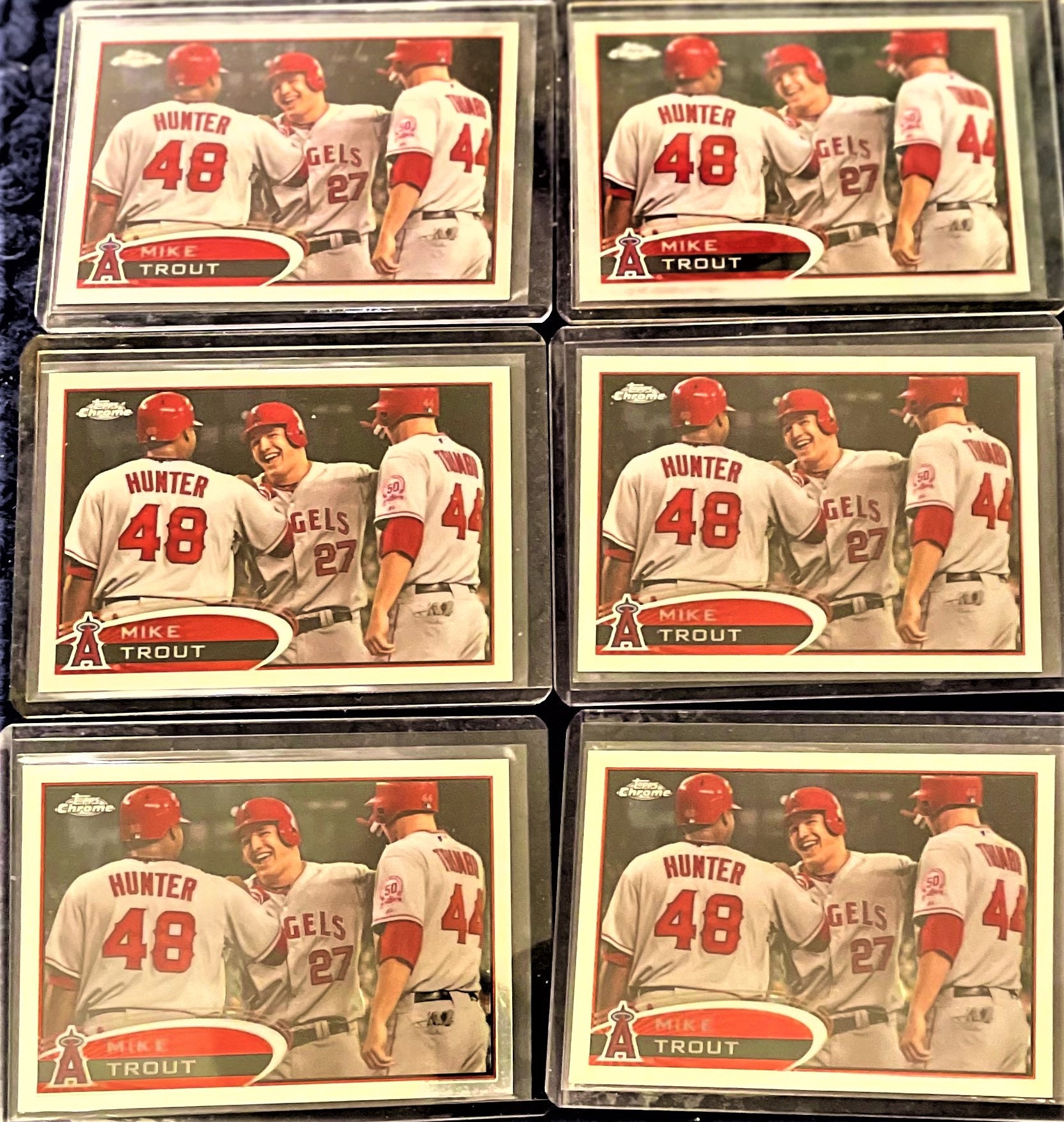 Six 2012 Topps Chrome Mike Trout 144 Baseball Card Lot Etsy