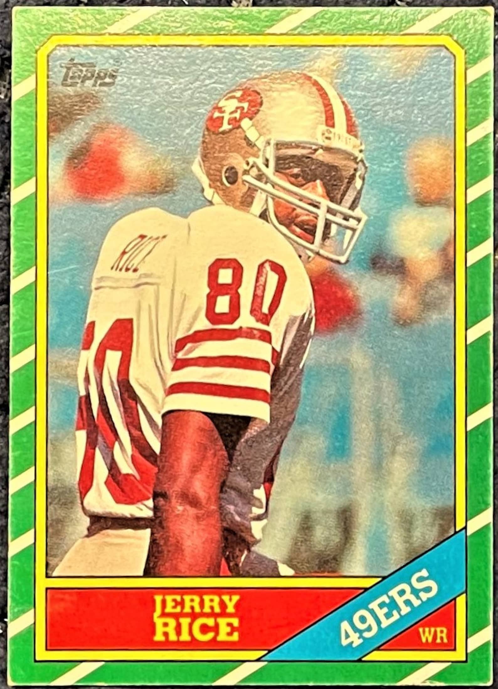 1986 Topps Jerry Rice Rookie Football Card Price Etsy
