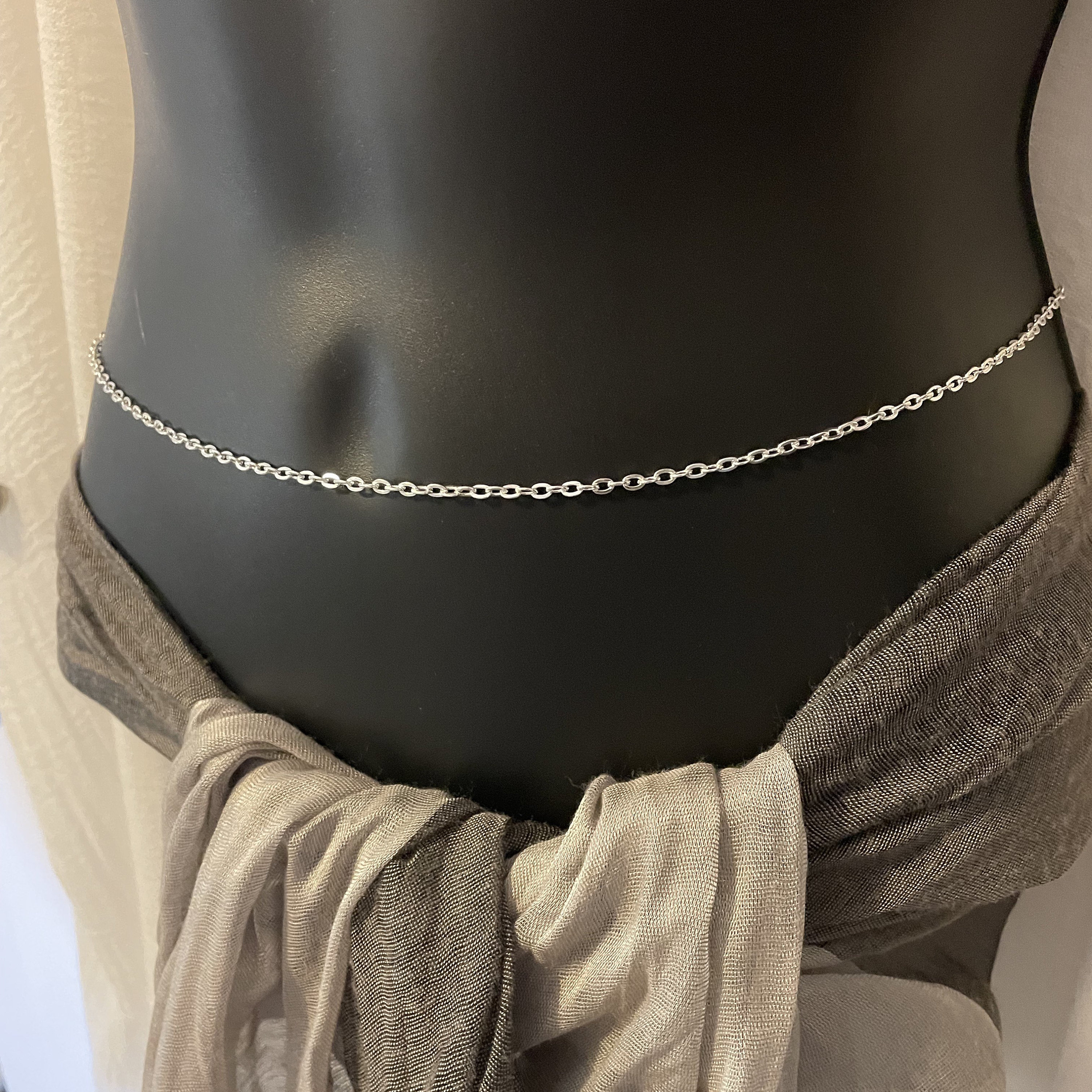 Silver Belly Chain, Silver Waist Chain, Waist Chain, Belly Chain, Body Chain,  Body Jewellery, Gift, 30inch -  Canada