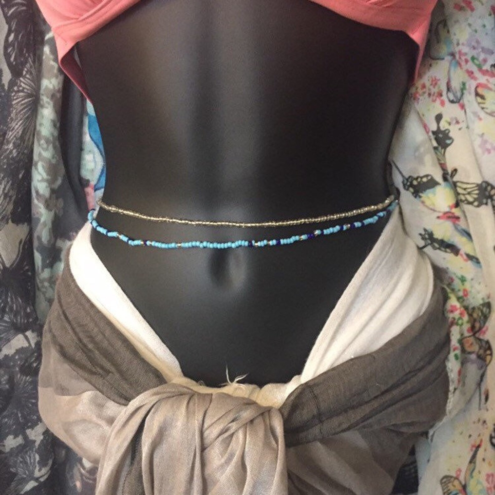 Beaded Belly Chain Beaded Waist Chain Belly Chain for Women Etsy