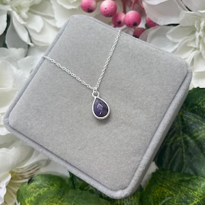 Amethyst Pendant Necklace, Amethyst Necklace,Silver Pendant Necklace,Necklaces for Women, Amethyst Necklace, Amethyst Pendant