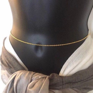 Gold Belly Chain, Gold Waist Chain, Belly Chain for Women, Waist Chain, Belly Chain, Body Chain, Body Jewelry, 34inch