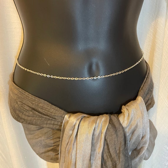 Silver Belly Chain, Silver Waist Chain, Belly Chain for Women