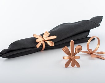 Copper Spoon-Knife-Fork Style Handmade Napkin Ring