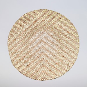 Jute Placemat With Gold Stripes