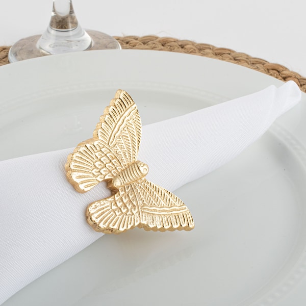 Butterfly Gold Napkin Rings Etsy