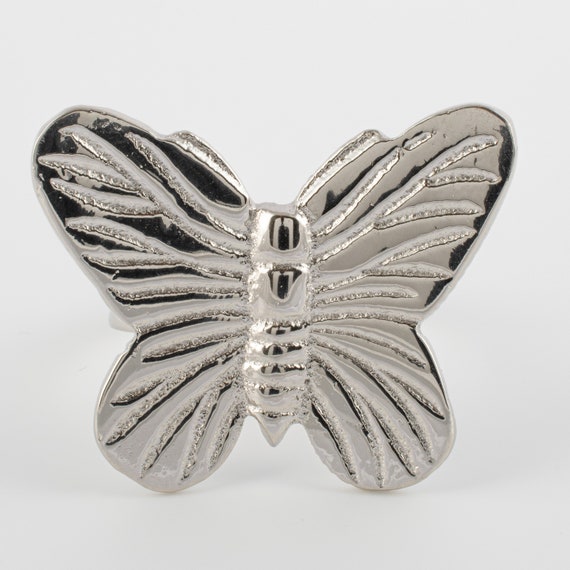 Silver Tone and Green Butterfly Napkin Rings Set of Six arthur-court-magnolia-  main image 2