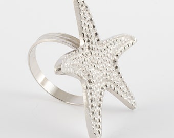 Silver Starfish Handmade Napkin Ring