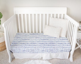 indigo crib sheet