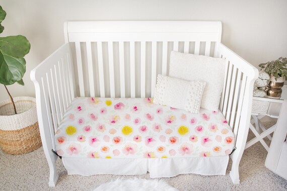 peony crib sheet