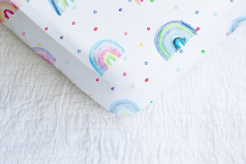 Rainbow Baby Bedding Rainbow Crib Sheet Rainbow Baby Gift Etsy