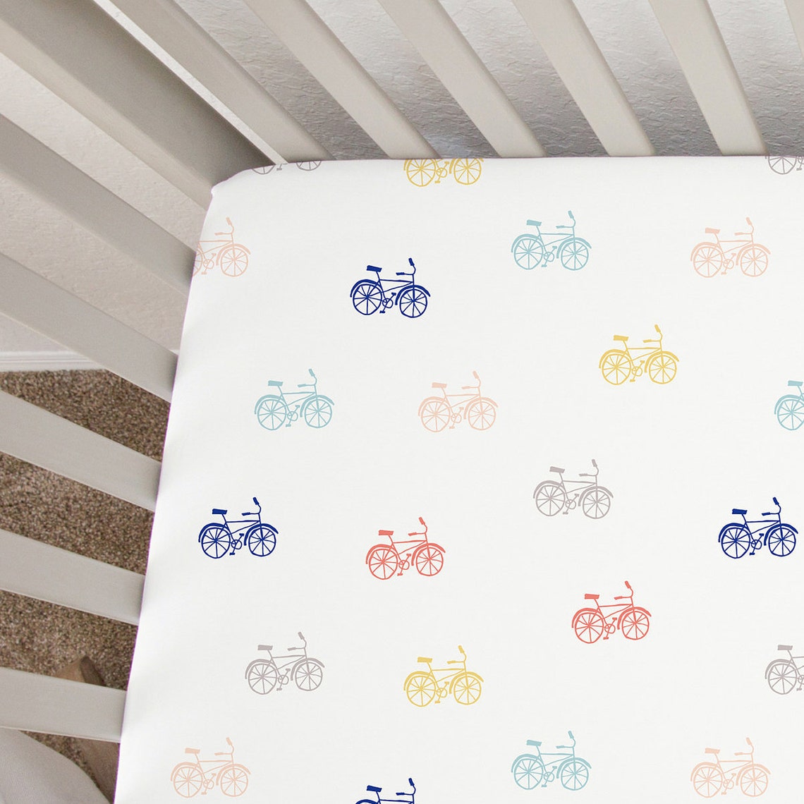 Bike Baby Bike Crib Sheets Bicycle Baby Bike Nursery Decor Etsy