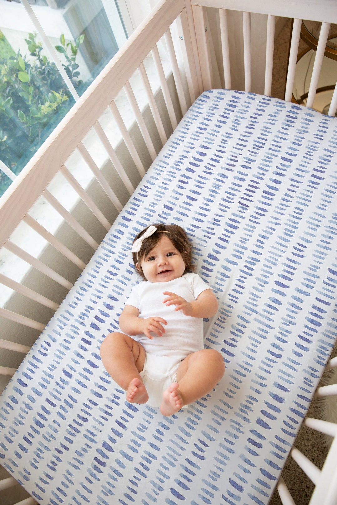 Navy Blue Crib Sheet Indigo Blue Crib Sheet Navy Nursery - Etsy