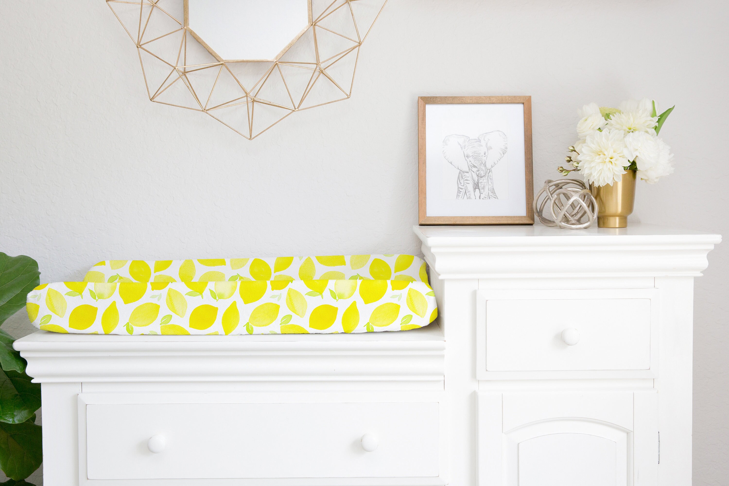 Lemon Changing Pad Cover Yellow Changing Pad Cover Lemon Etsy