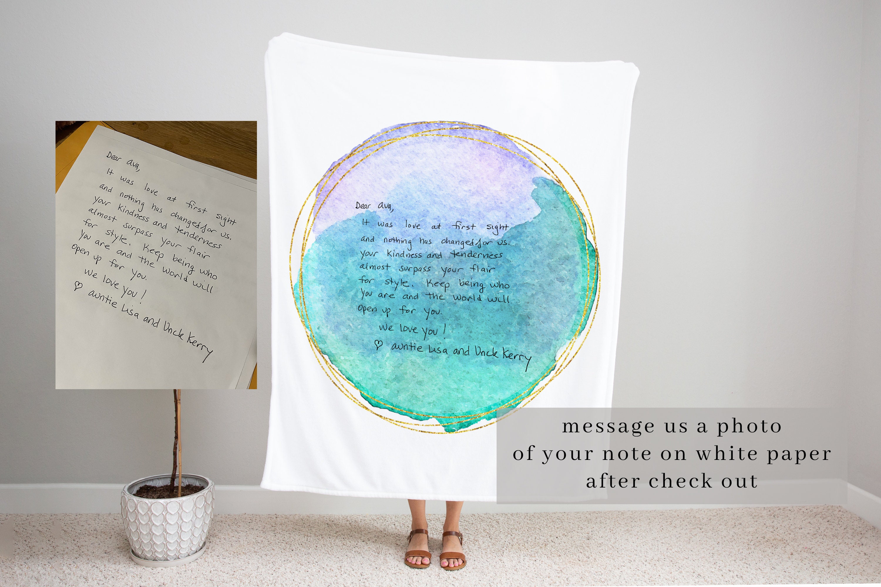Handwriting Blanket Custom Letter Blanket Love Letter Etsy