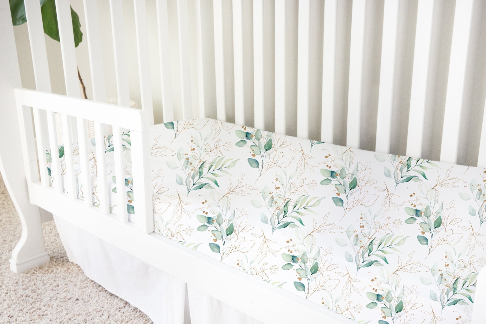 Eucalyptus Crib Sheet Custom Crib Sheet Boy Crib Bedding Etsy