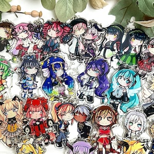 LAST CALL - Vocaloid and UTAU Zodiac Big Epoxy Hot Stamp Keychains