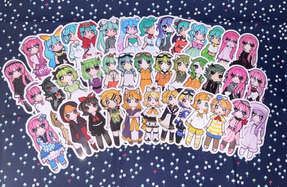Hatsune Miku Raised Sticker Sheet in Display- 6 Pack, Size: 8