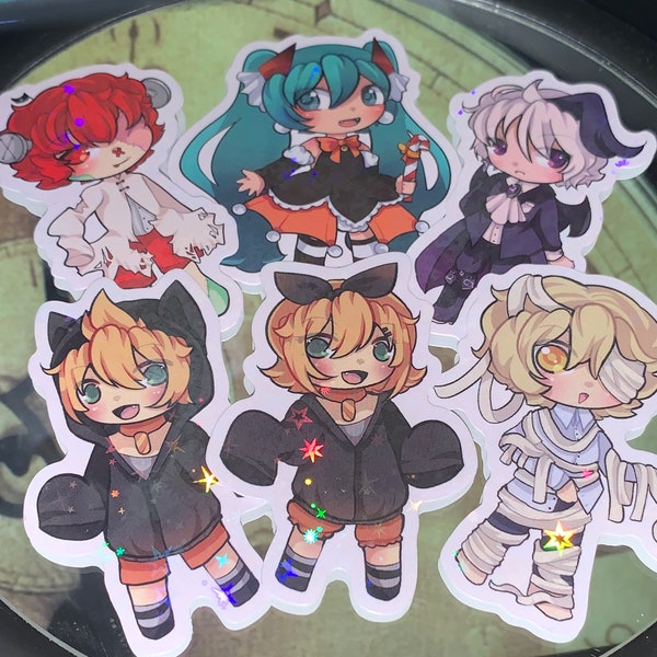 LAST CHANCE - Miku's Halloween Party Vocaloid Holographic Stickers