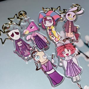 Niesamowity cyfrowy cyrkowy kimono chibi brelok epoksydowy - TADC Merch