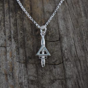 Sterling Silver Delta Force Pendant: Handcrafted Military Jewelry