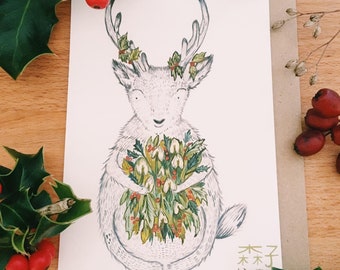 Reindeer Christmas Card