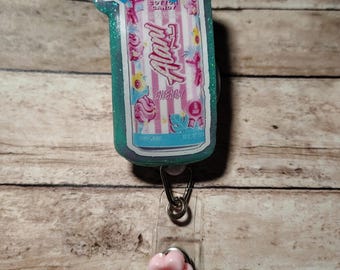 Carrete de credencial retráctil de la bebida energética Alani Cotton Candy